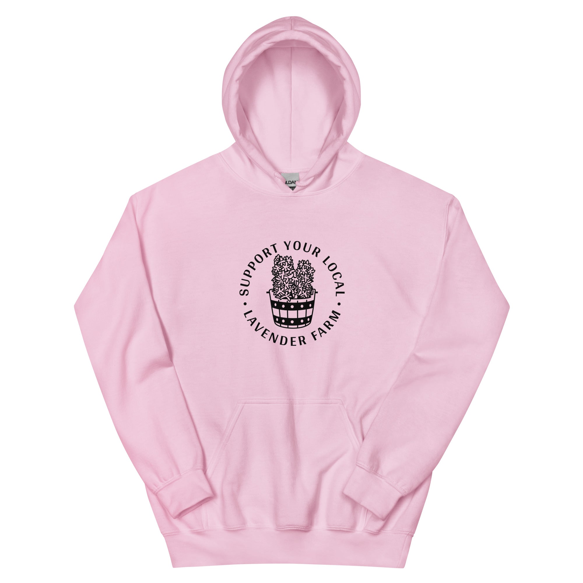 Lavender Farm | Unisex Hoodie | Animal Crossing Threads and Thistles Inventory Light Pink S 