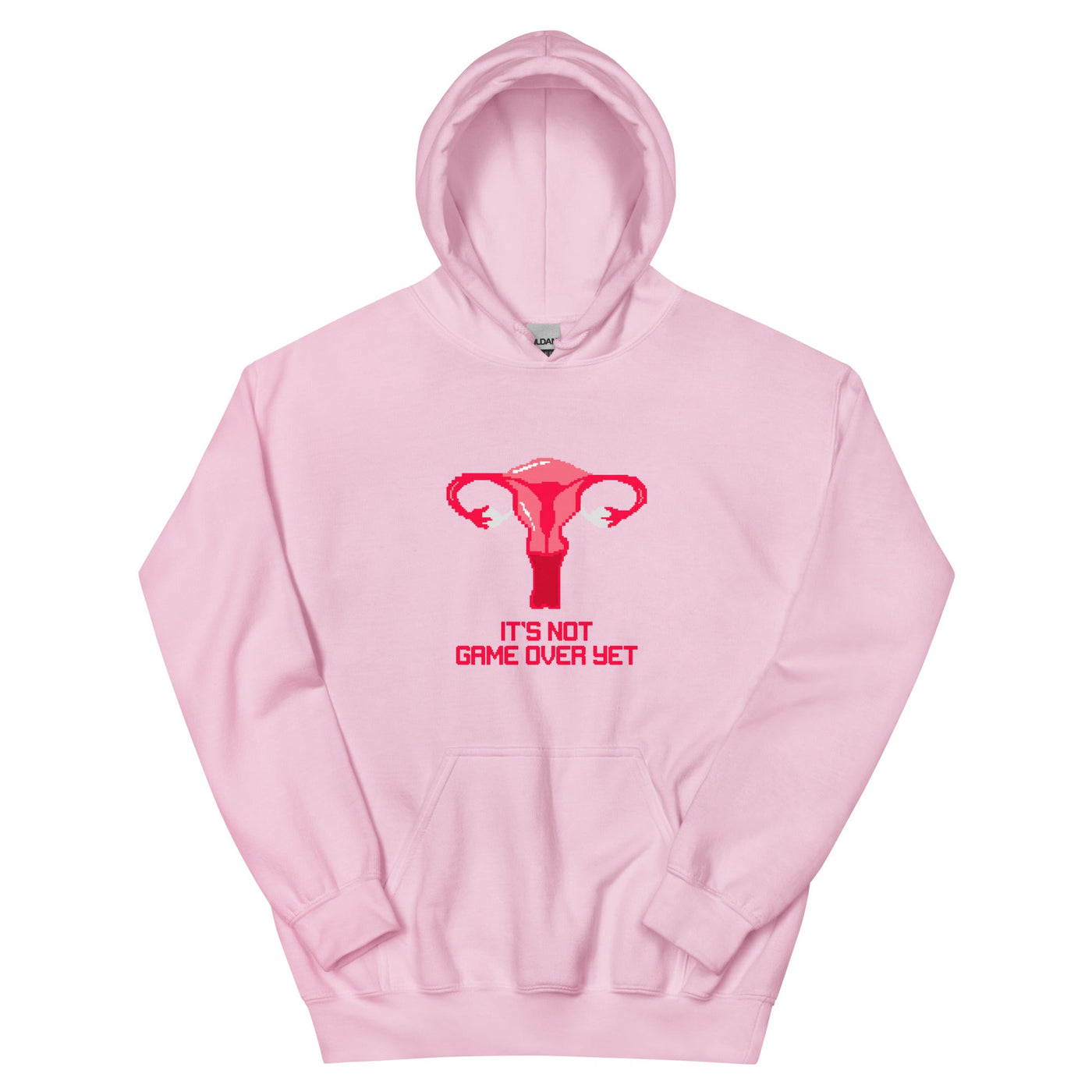 It's Not Game Over Yet | Unisex Hoodie | Feminist Gamer Threads and Thistles Inventory Light Pink S 