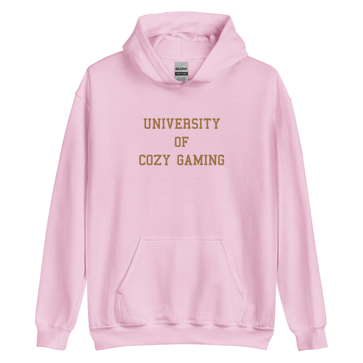 University of Cozy Gaming | Embroidered Unisex Hoodie | Cozy Gamer Threads and Thistles Inventory Light Pink S 