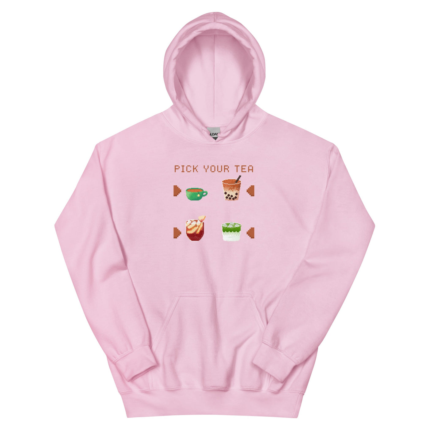 Pick Your Tea | Unisex Hoodie | Cozy Gamer Threads & Thistles Inventory Light Pink S 