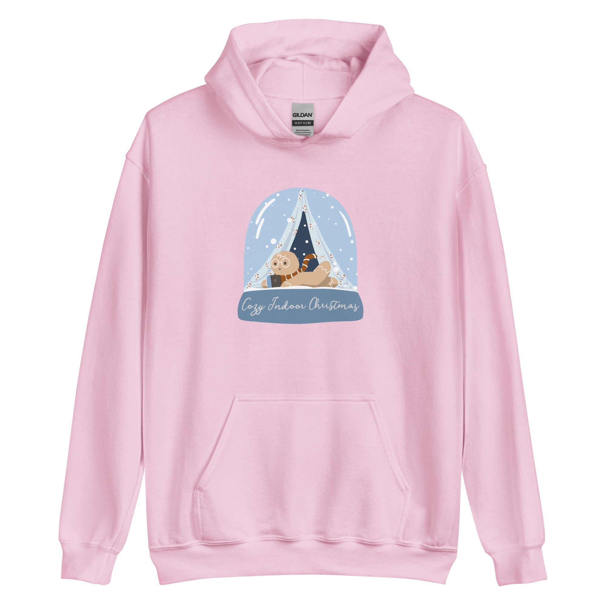 Cozy Christmas Gingy | Unisex Hoodie Threads & Thistles Inventory Light Pink S 