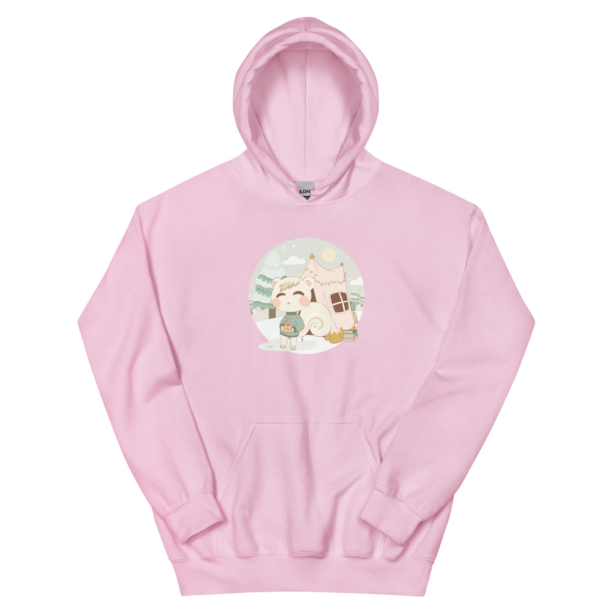 Marshal's Cozy Christmas | Cozy Gamer Animal Crossing | Unisex Hoodie Threads & Thistles Inventory Light Pink S 