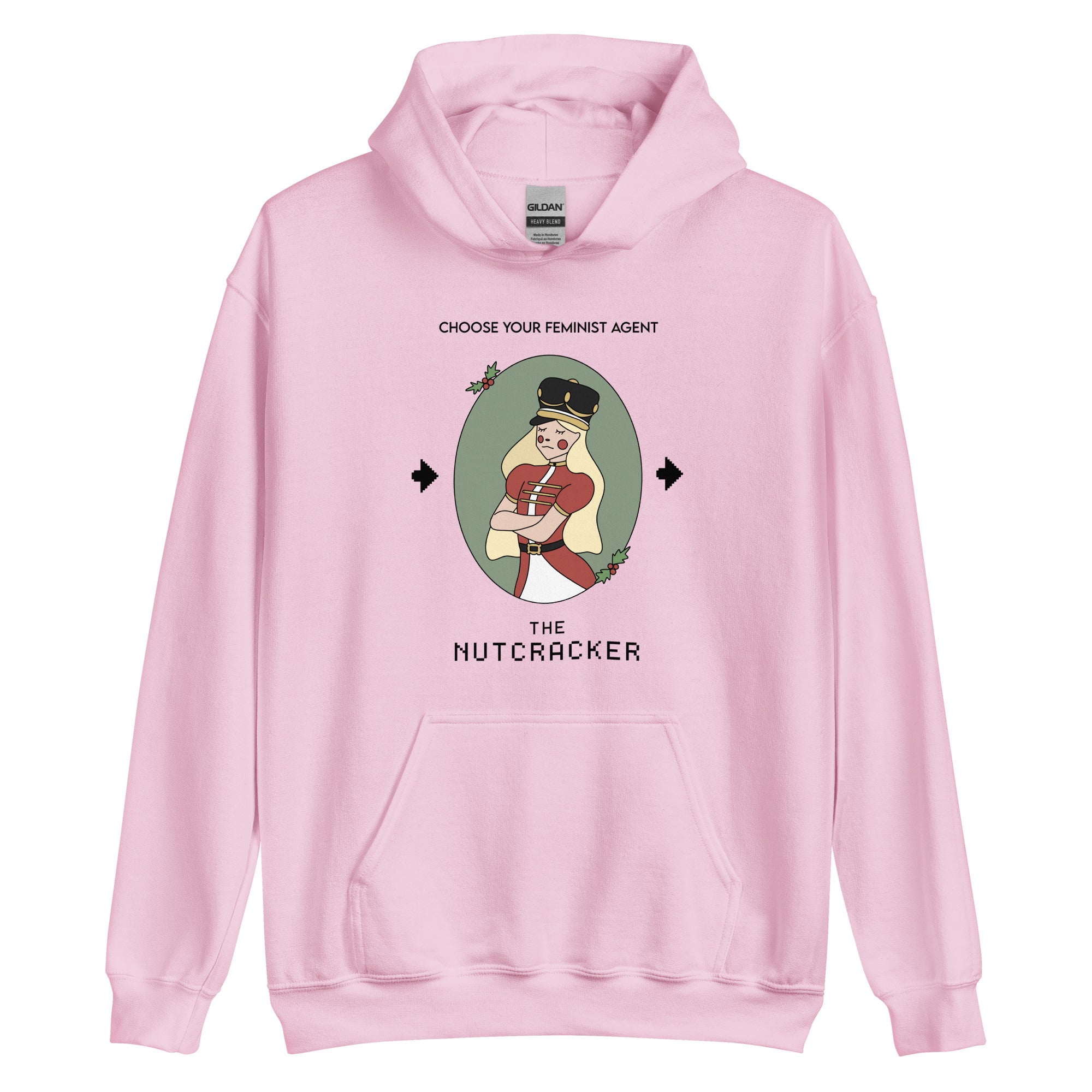 The Nutcracker | Unisex Hoodie | Feminist Gamer Christmas Threads & Thistles Inventory Light Pink S 