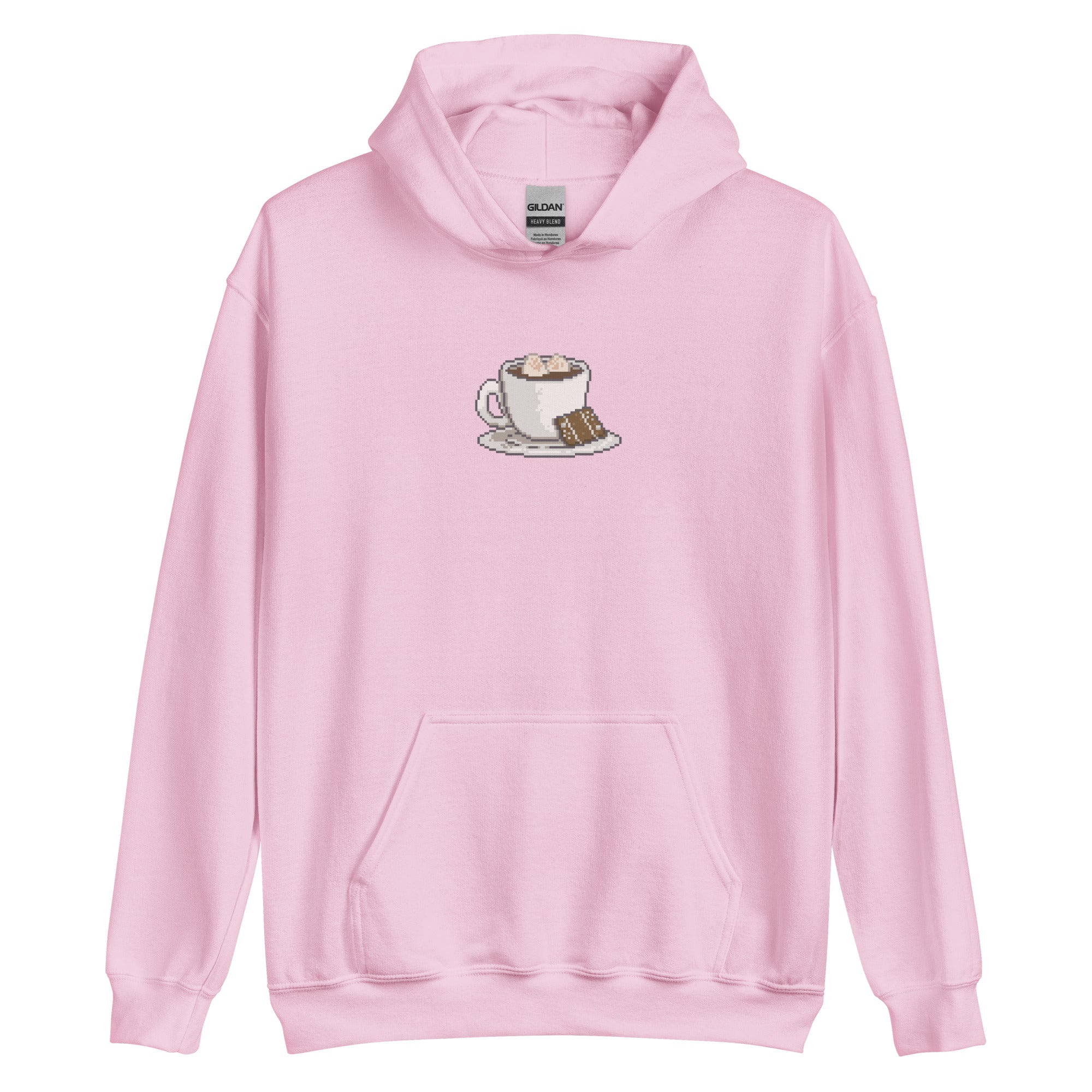 Pixelated Cocoa and Switch | Unisex Hoodie | Cozy Gamer Christmas Hoodie Threads & Thistles Inventory Light Pink S 