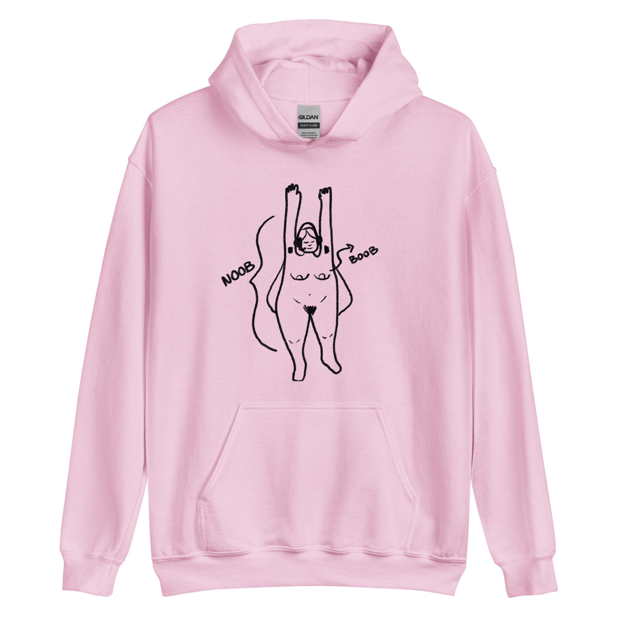 Noob Anatomy | Unisex Hoodie | Feminist Gamer Threads & Thistles Inventory Light Pink S 