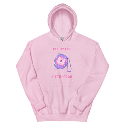 Needy for Attention | Unisex Hoodie | Retro Gaming Threads & Thistles Inventory Light Pink S 