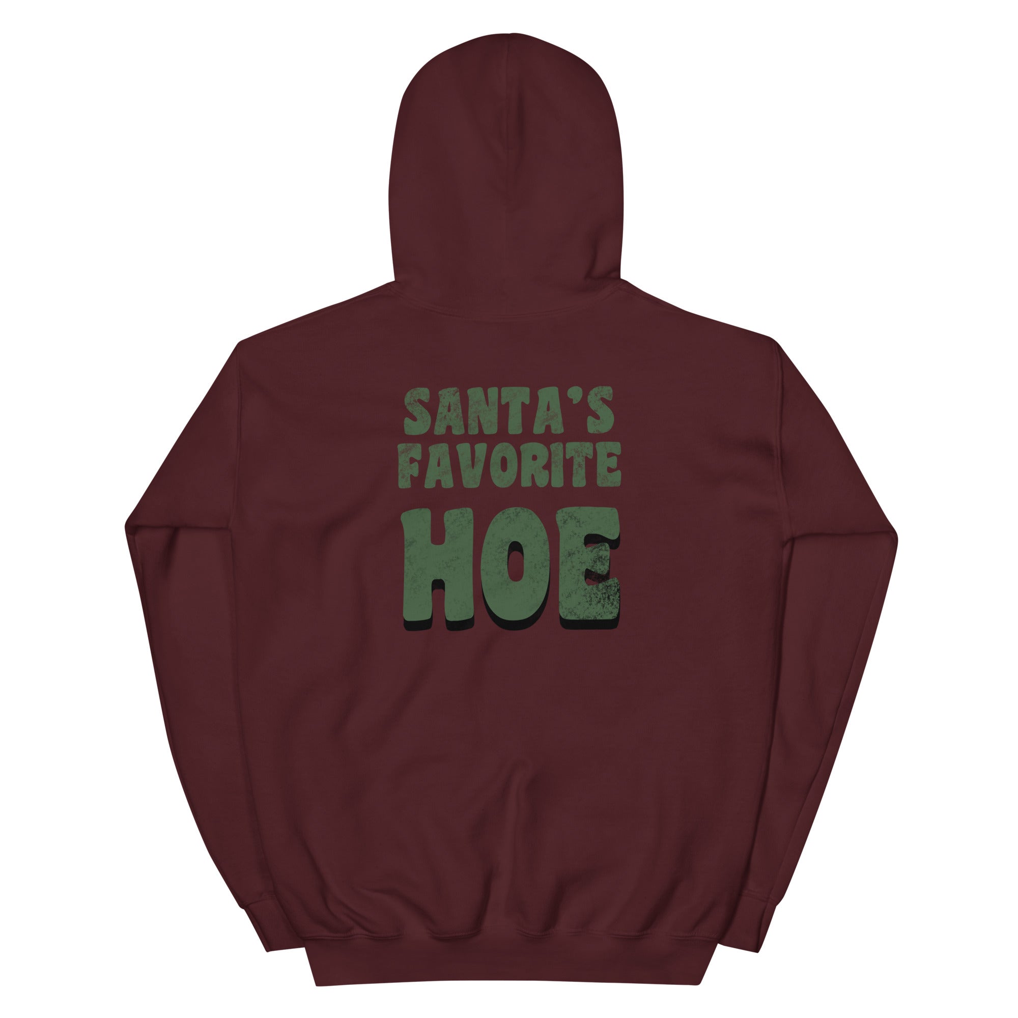 Santa's Favorite Hoe | Unisex Hoodie | Feminist Gamer Christmas Stardew Valley Hoodie Threads & Thistles Inventory Maroon S 