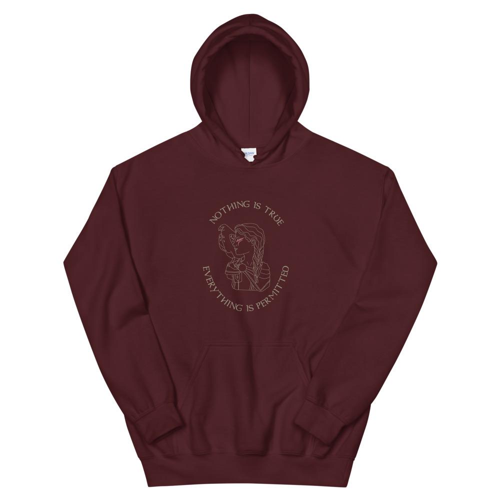 Nothing is True | Unisex Hoodie | Assassin's Creed Threads and Thistles Inventory Maroon S 