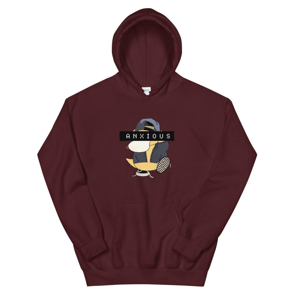Anxious | Unisex Hoodie | Pokemon Threads and Thistles Inventory Maroon S 