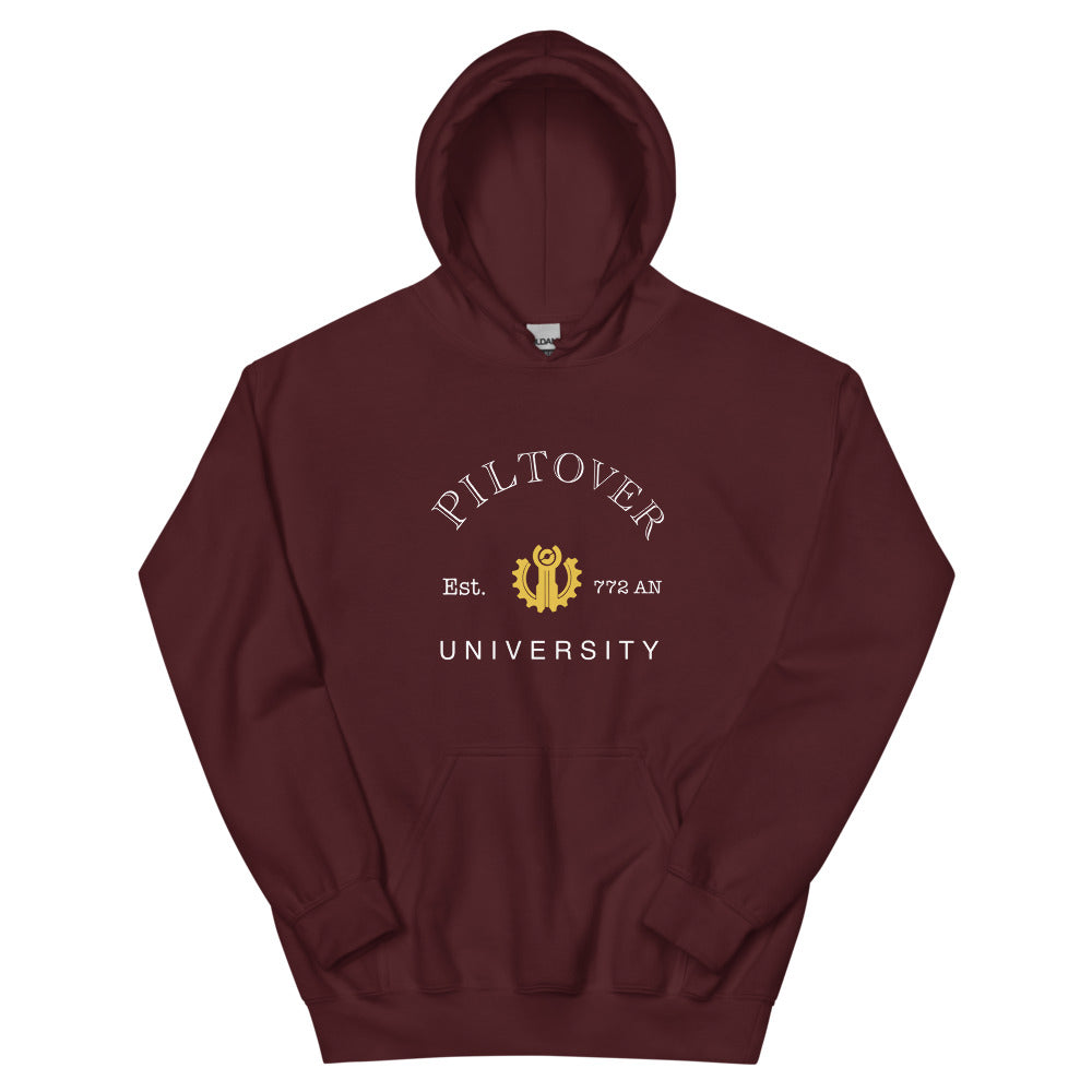 Piltover University | Unisex Hoodie | League of Legends Threads and Thistles Inventory Maroon S 