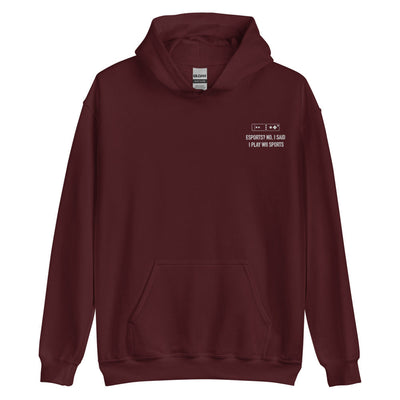 Wii Sports | Embroidered Unisex Hoodie | Feminist Gamer Threads and Thistles Inventory Maroon S 