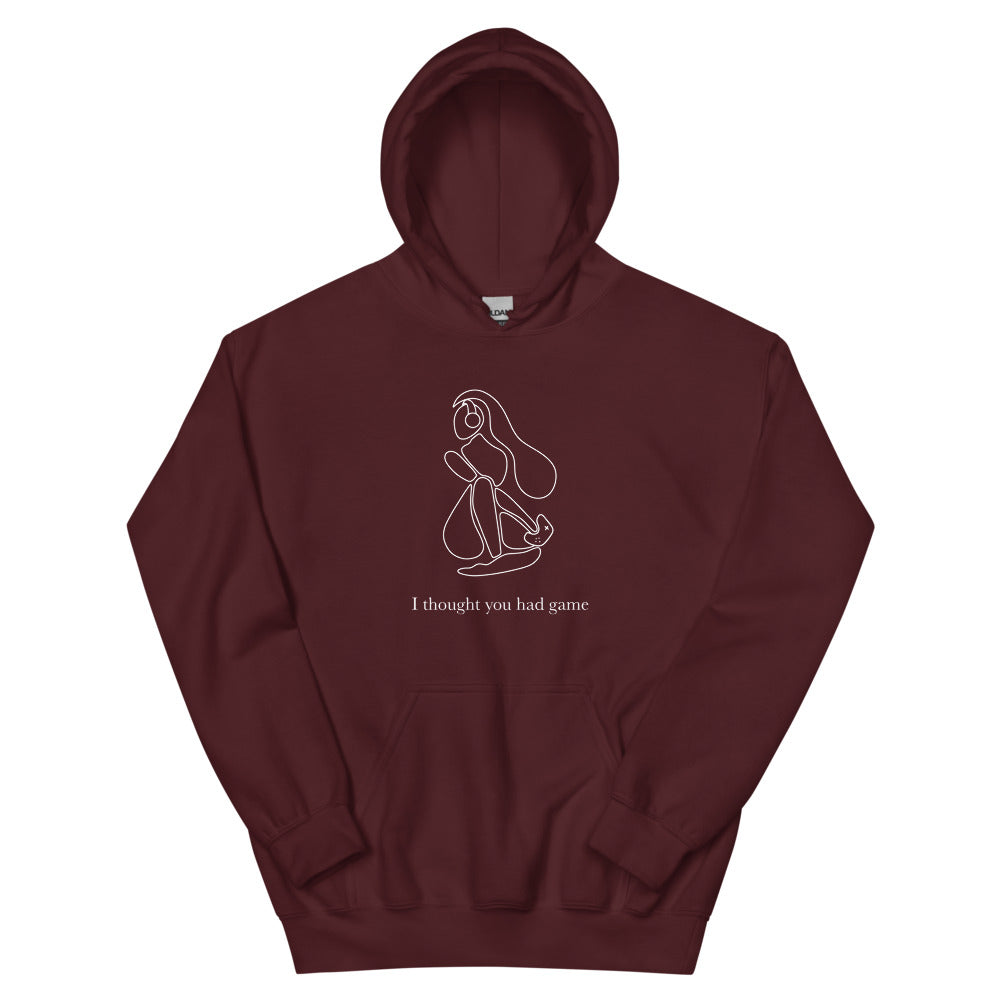 I Thought You Had Game | Unisex Hoodie | Feminist Gamer Threads and Thistles Inventory Maroon S 