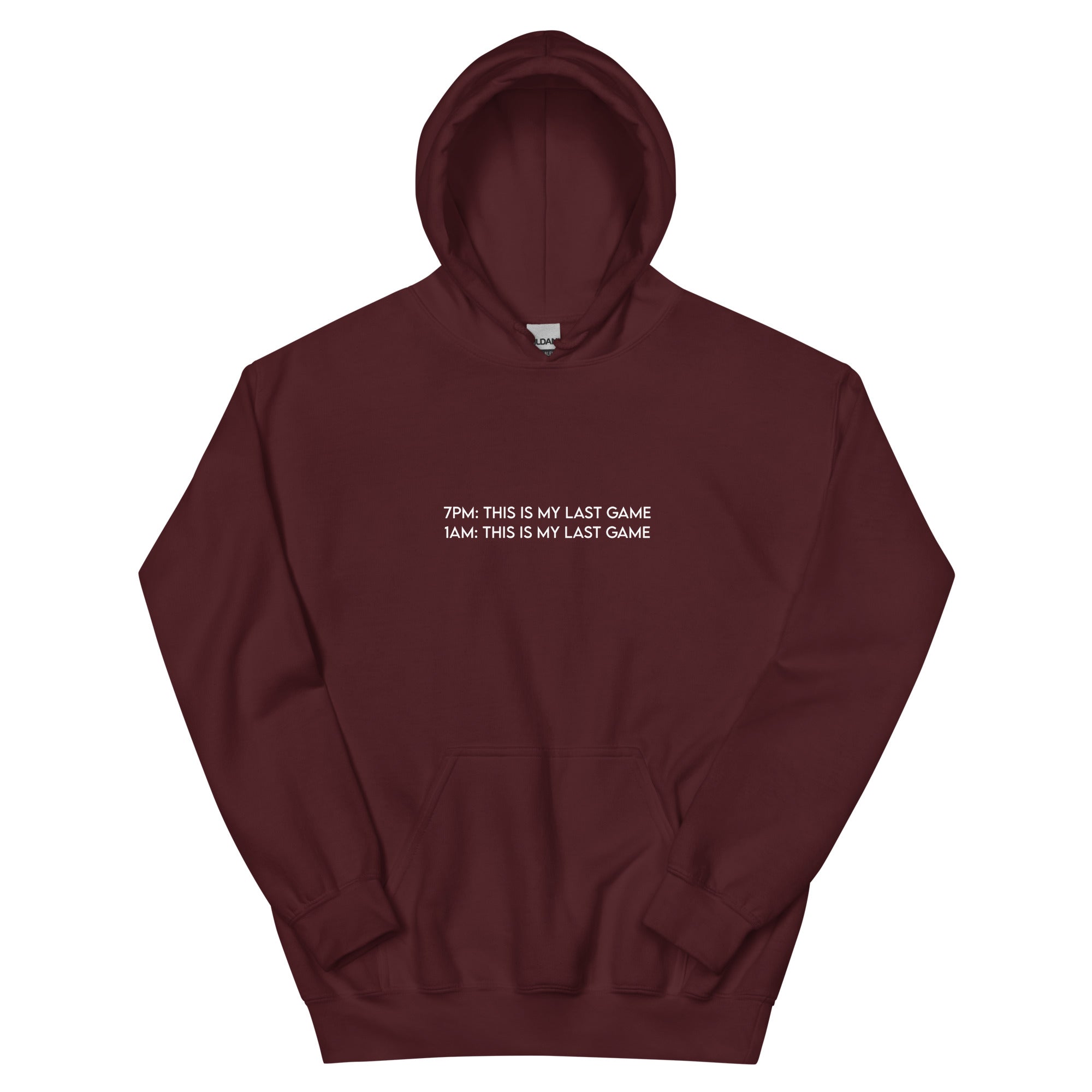 My Last Game | Unisex Hoodie Threads and Thistles Inventory Maroon S 