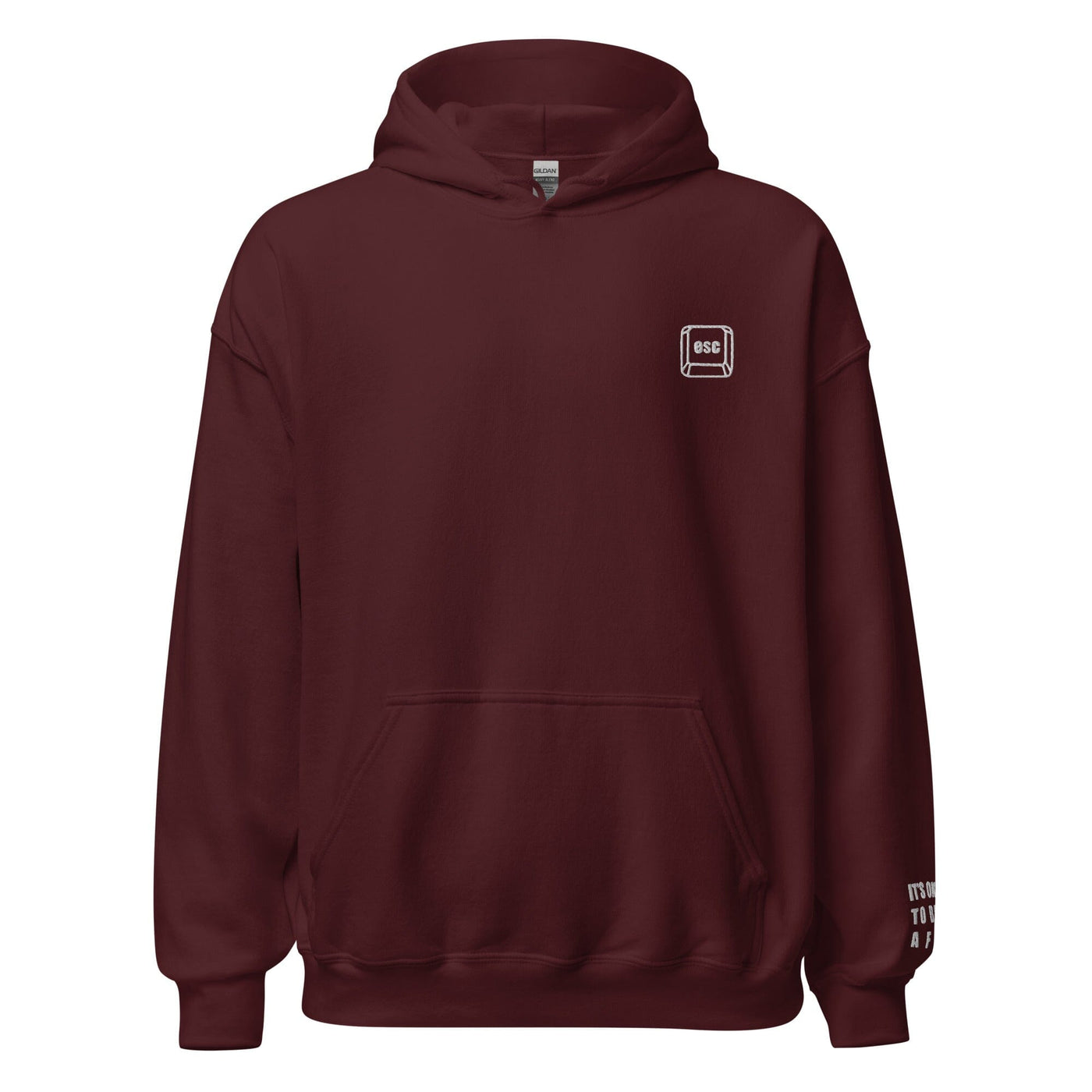 It's Ok to be AFK | Unisex Hoodie | Gamer Affirmations Threads & Thistles Inventory Maroon S 