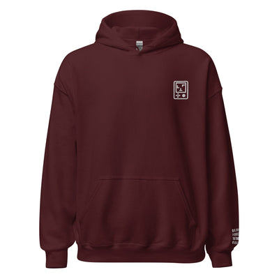 Touch Grass | Embroidered Unisex Hoodie | Gamer Affirmations Hoodie Threads & Thistles Inventory Maroon S 