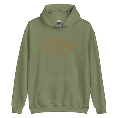 Cozy Hobbies | Unisex Hoodie | Cozy Gamer Threads & Thistles Inventory Military Green S 