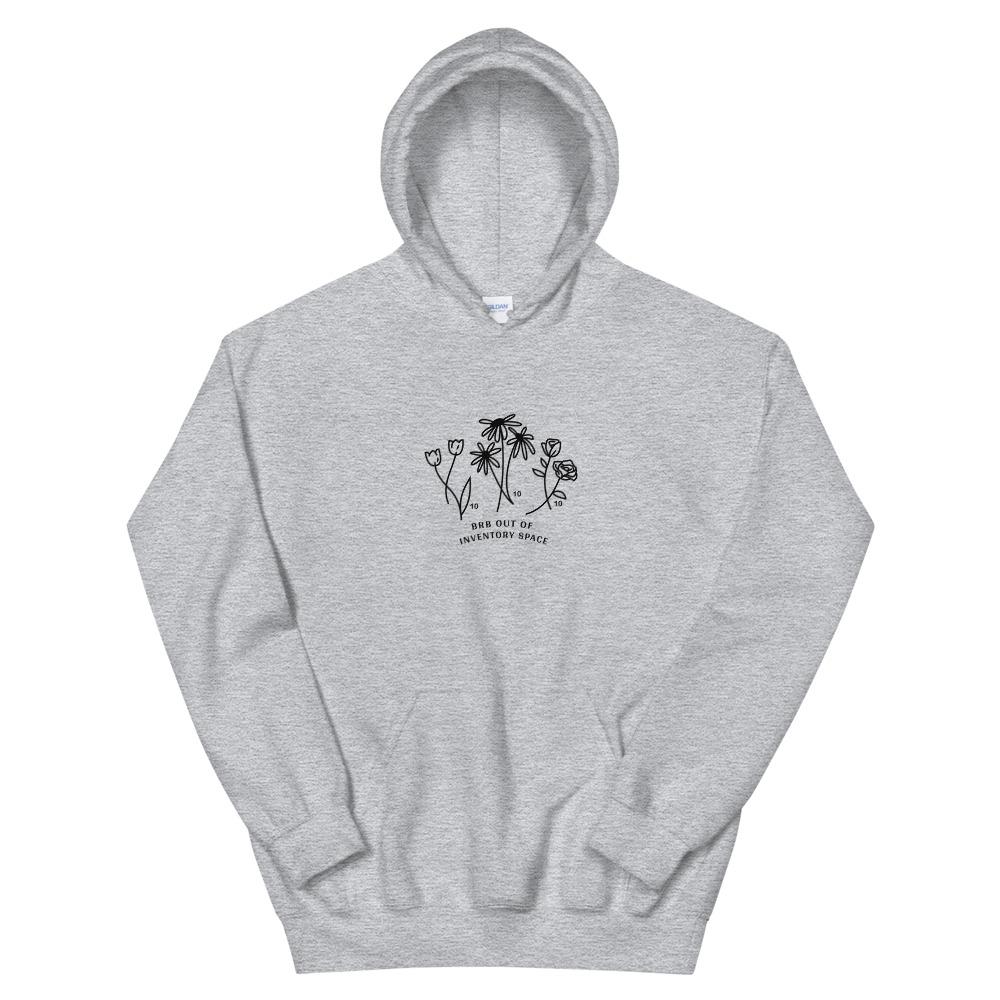 BRB Out of Inventory Space | Unisex Hoodie | Animal Crossing Threads and Thistles Inventory Sport Grey S 