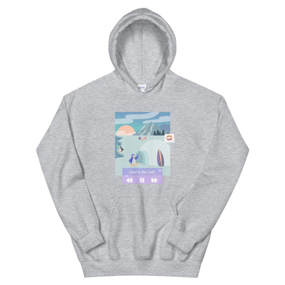 Cool in the Cold | Unisex Hoodie | Club Penguin Threads and Thistles Inventory Sport Grey S 