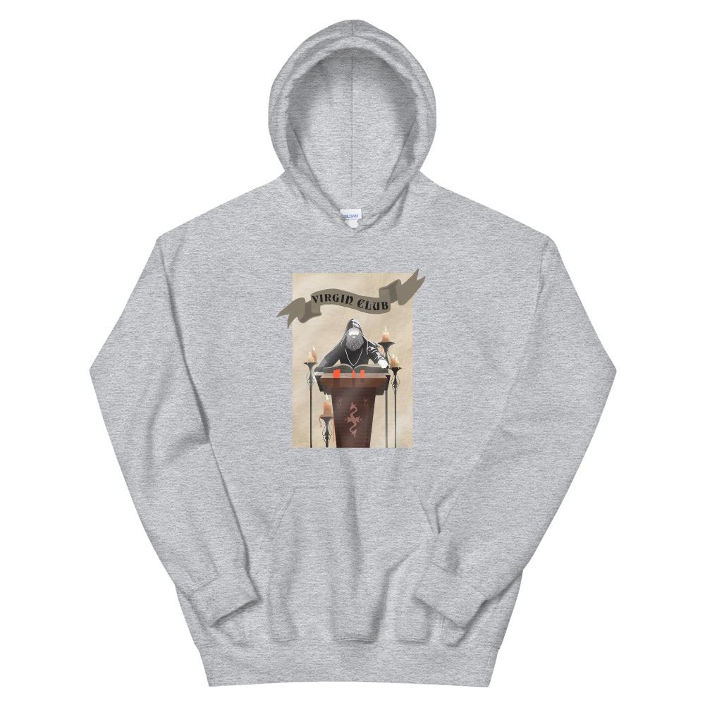 Virgin Club | Unisex Hoodie | Skyrim Threads and Thistles Inventory Sport Grey S 