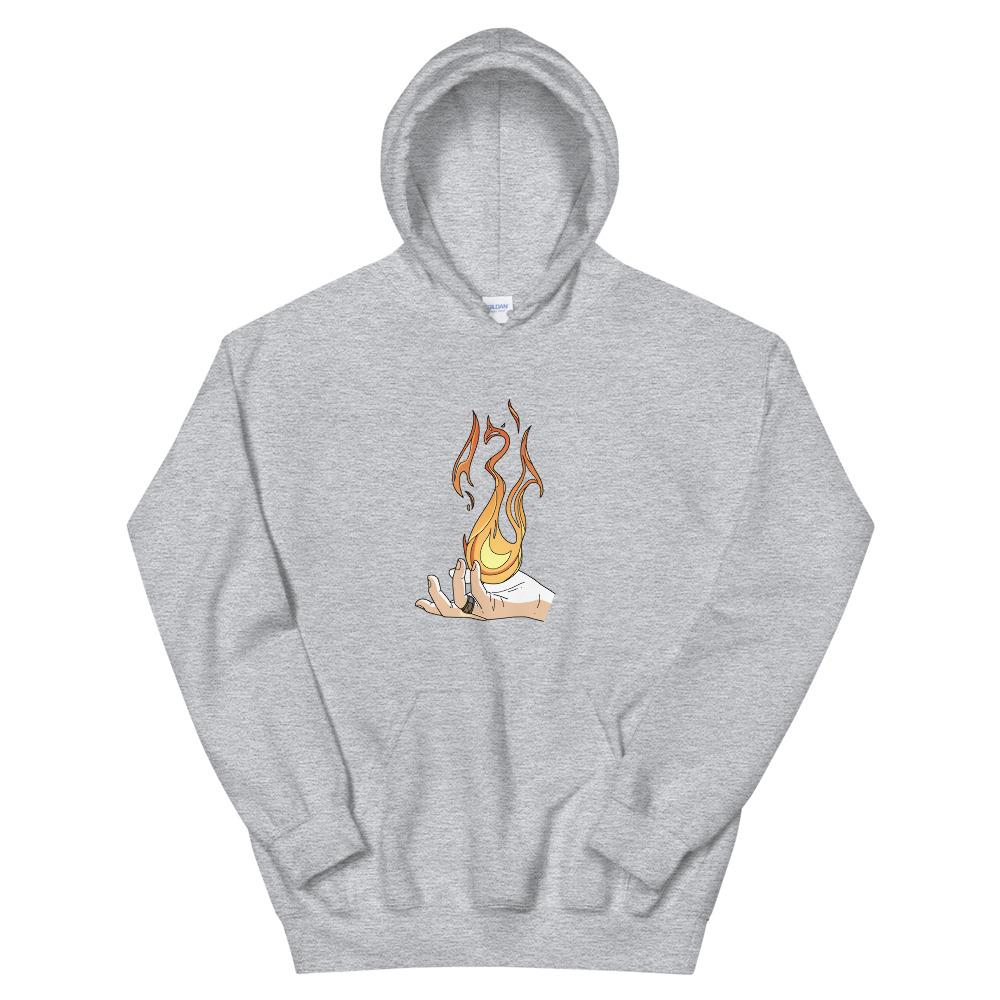 Destruction Spell | Unisex Hoodie | Skyrim Threads and Thistles Inventory Sport Grey S 