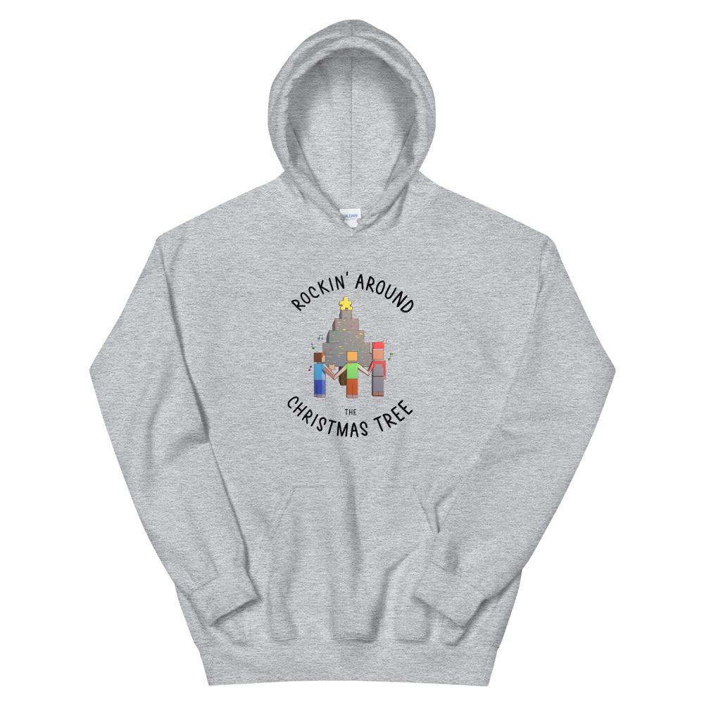Rockin' Around | Seasonal Unisex Hoodie | Minecraft Threads and Thistles Inventory Sport Grey S 