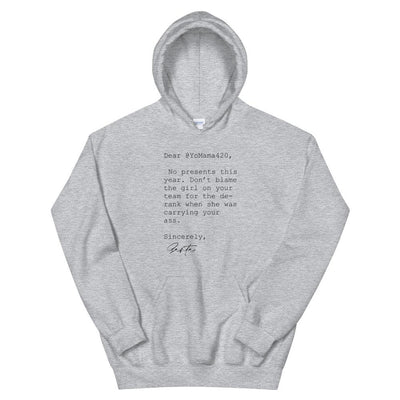 Sincerely Santa | Unisex Hoodie Threads and Thistles Inventory Sport Grey S 