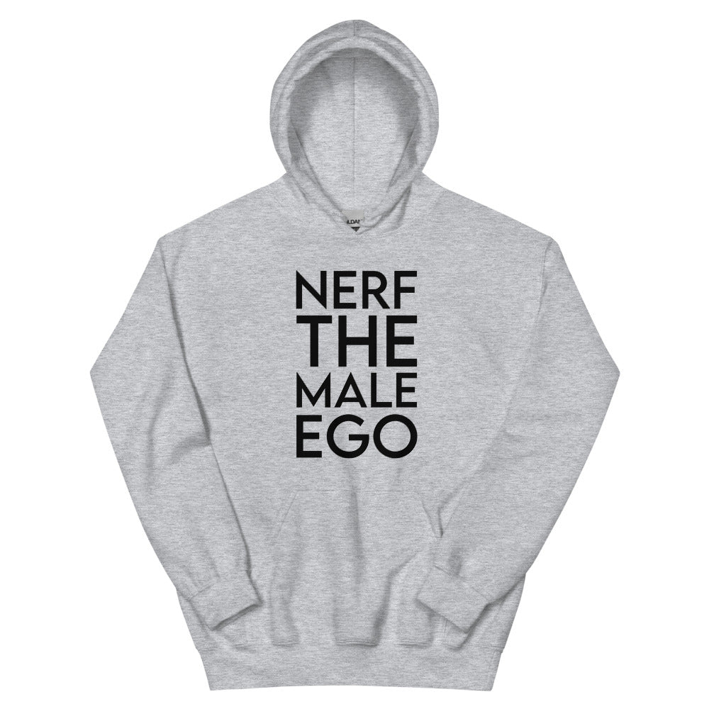 Nerf the Male Ego | Unisex Hoodie | Feminist Gamer Threads and Thistles Inventory Sport Grey S 