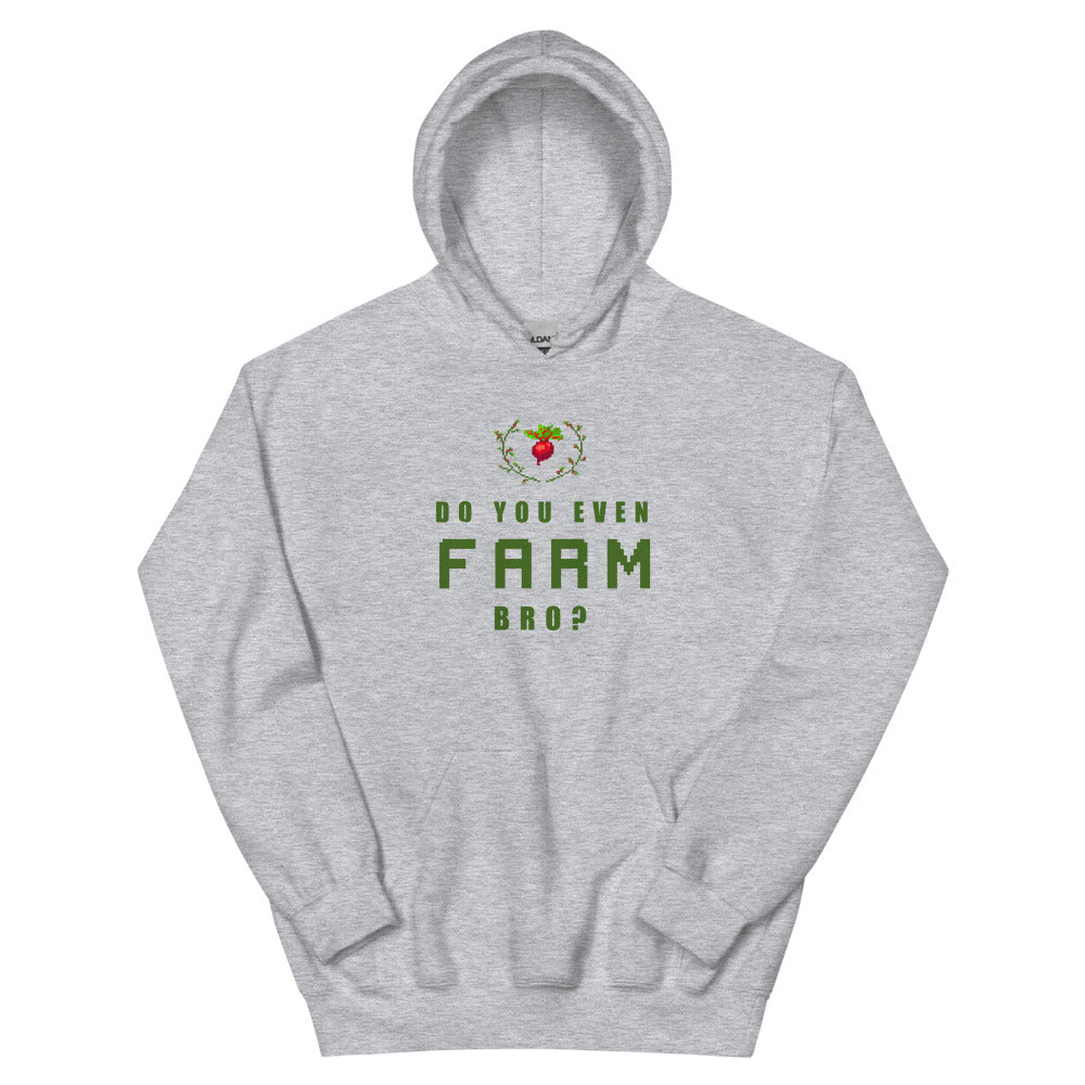 Do You Even Farm, Bro? | Unisex Hoodie | Feminist Gamer Threads and Thistles Inventory Sport Grey S 