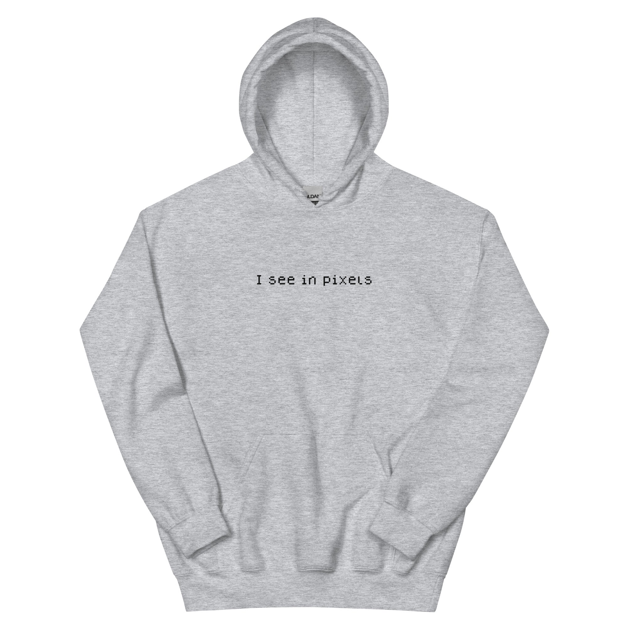 I See In Pixels | Unisex Hoodie Threads and Thistles Inventory Sport Grey S 