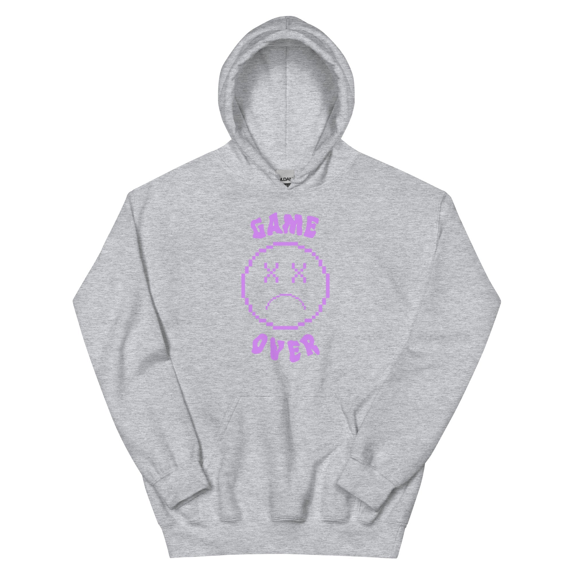 Game Over Smiley | Unisex Hoodie Threads and Thistles Inventory Sport Grey S 