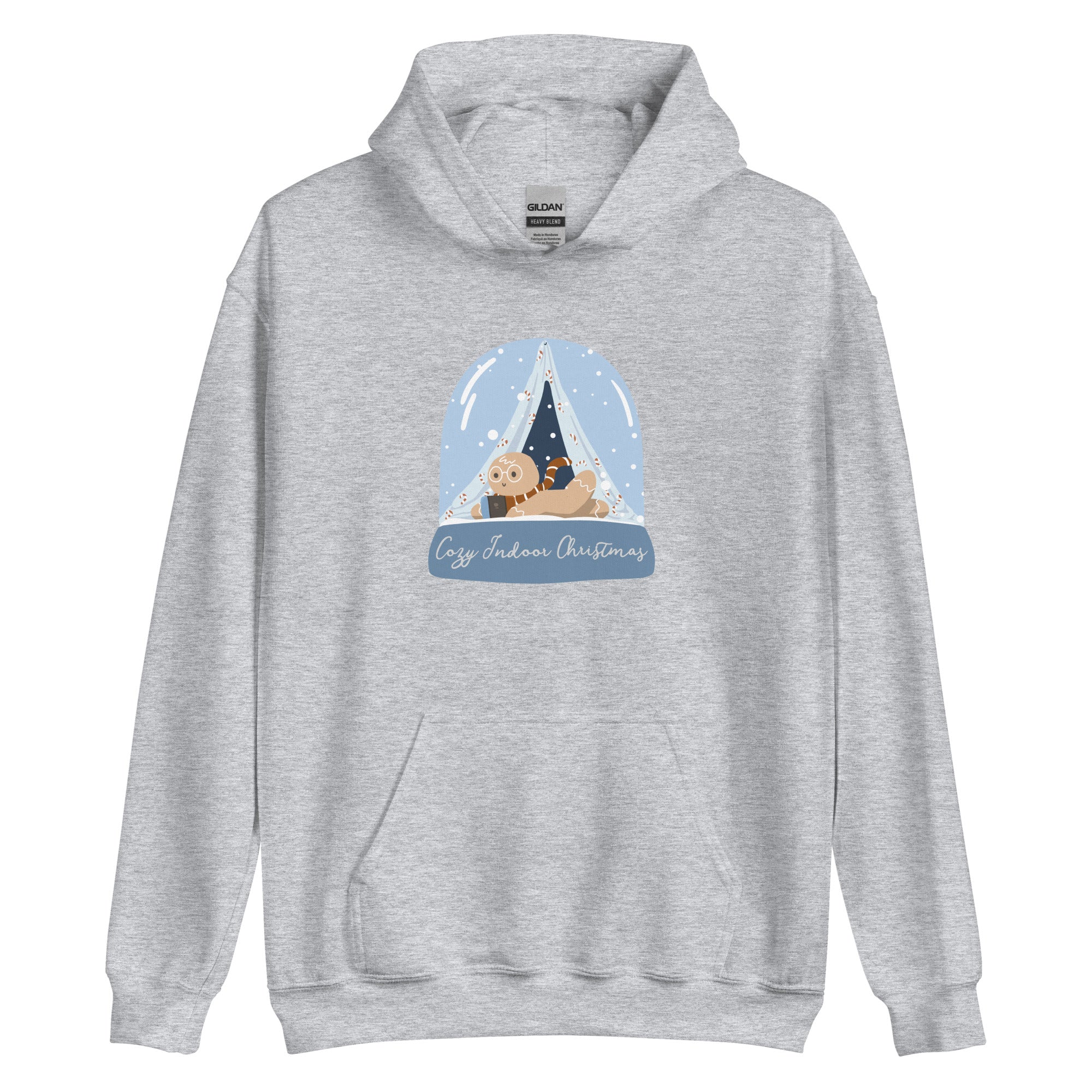 Cozy Christmas Gingy | Unisex Hoodie Threads & Thistles Inventory Sport Grey S 