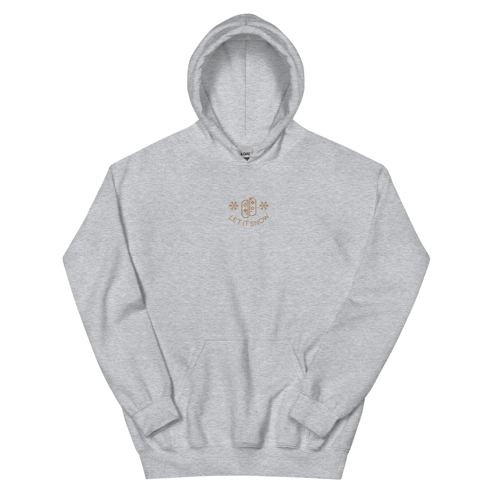 Cozy Gamer Christmas | Embroidered Unisex Hoodie Threads & Thistles Inventory Sport Grey S 