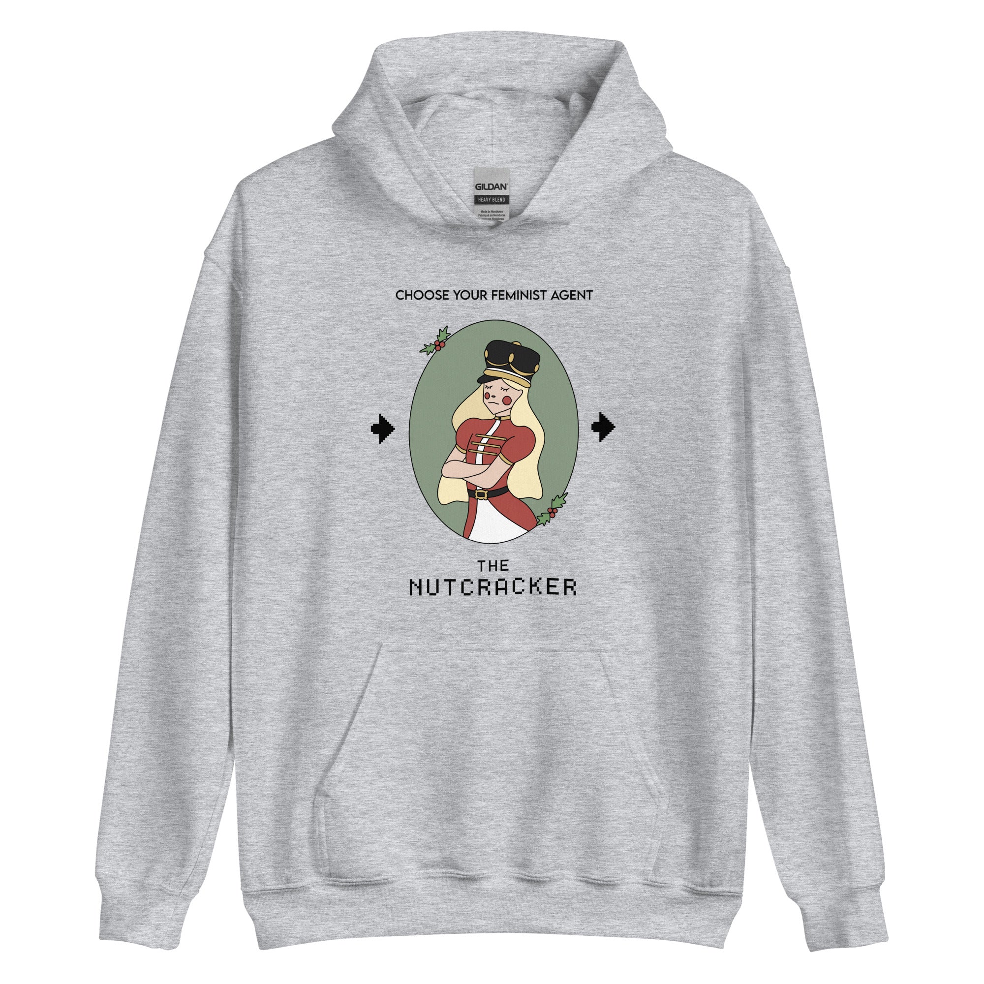 The Nutcracker | Unisex Hoodie | Feminist Gamer Christmas Threads & Thistles Inventory Sport Grey S 