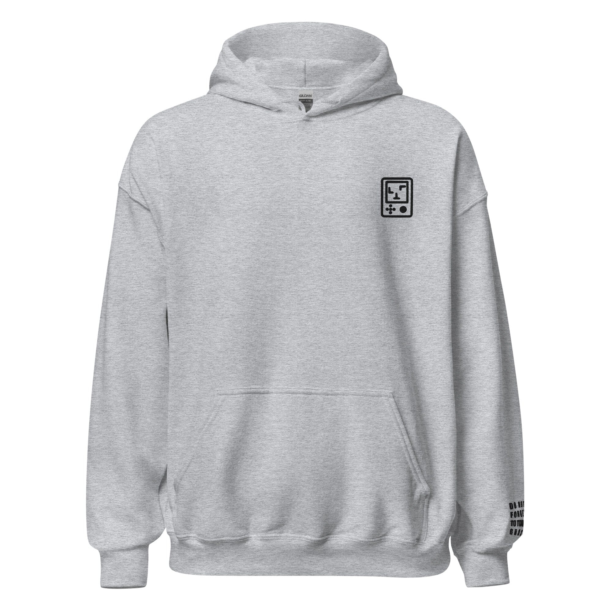 Touch Grass | Embroidered Unisex Hoodie | Gamer Affirmations Threads & Thistles Inventory Sport Grey S 