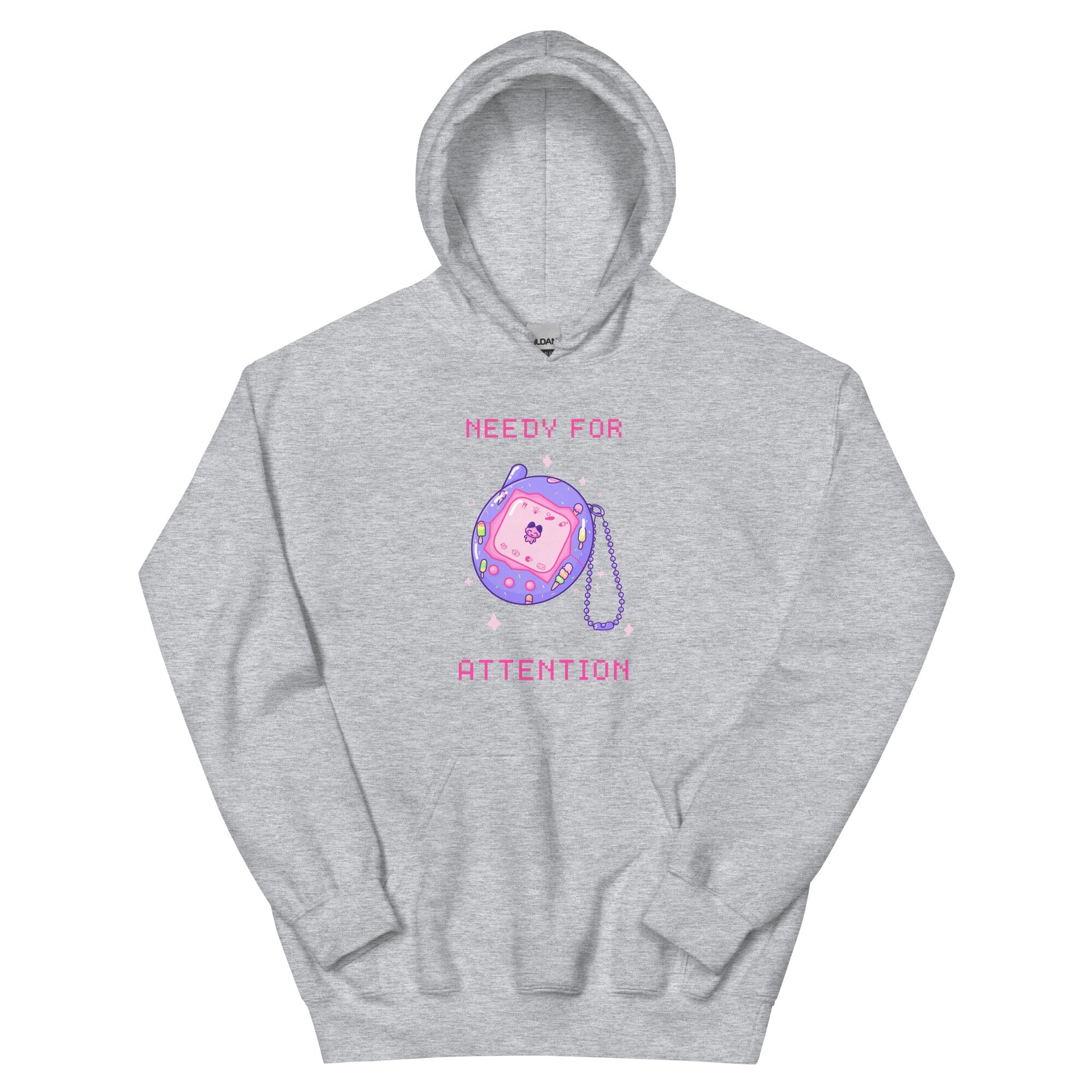 Needy for Attention | Unisex Hoodie | Retro Gaming Threads & Thistles Inventory Sport Grey S 