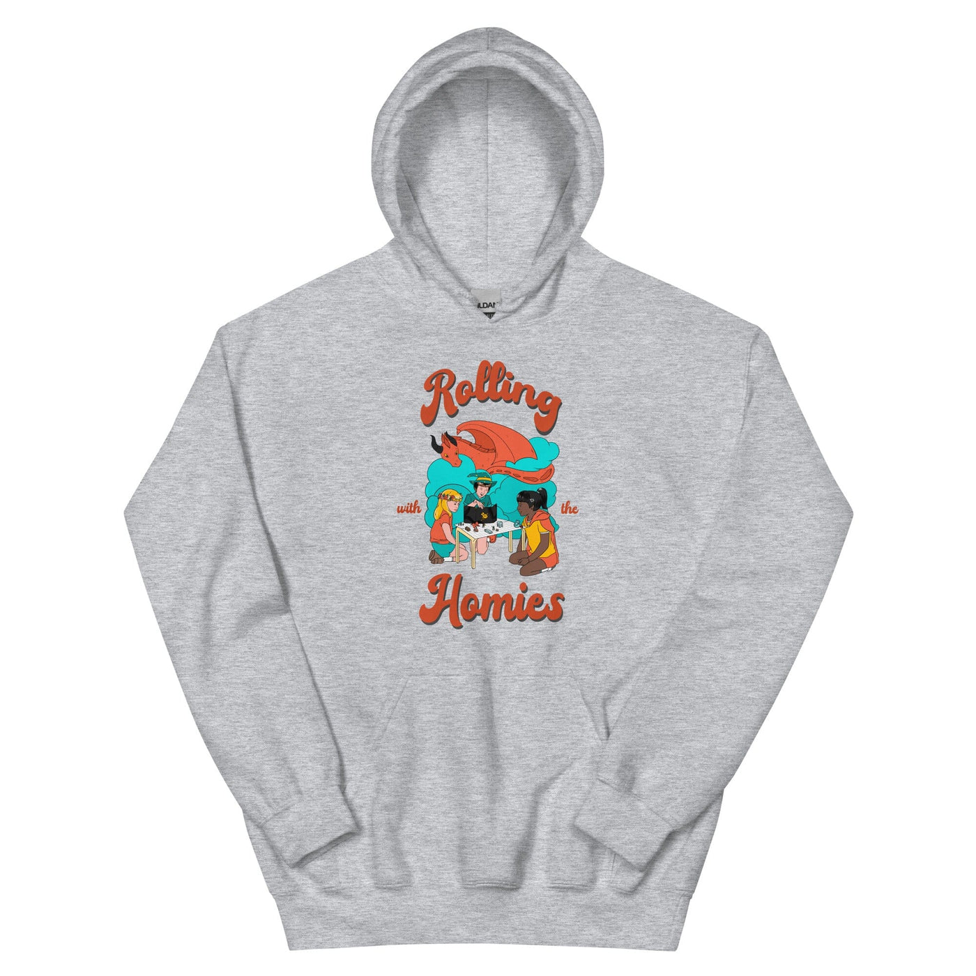 Rolling with the Homies | Unisex Hoodie | Retro Gaming Threads & Thistles Inventory Sport Grey S 