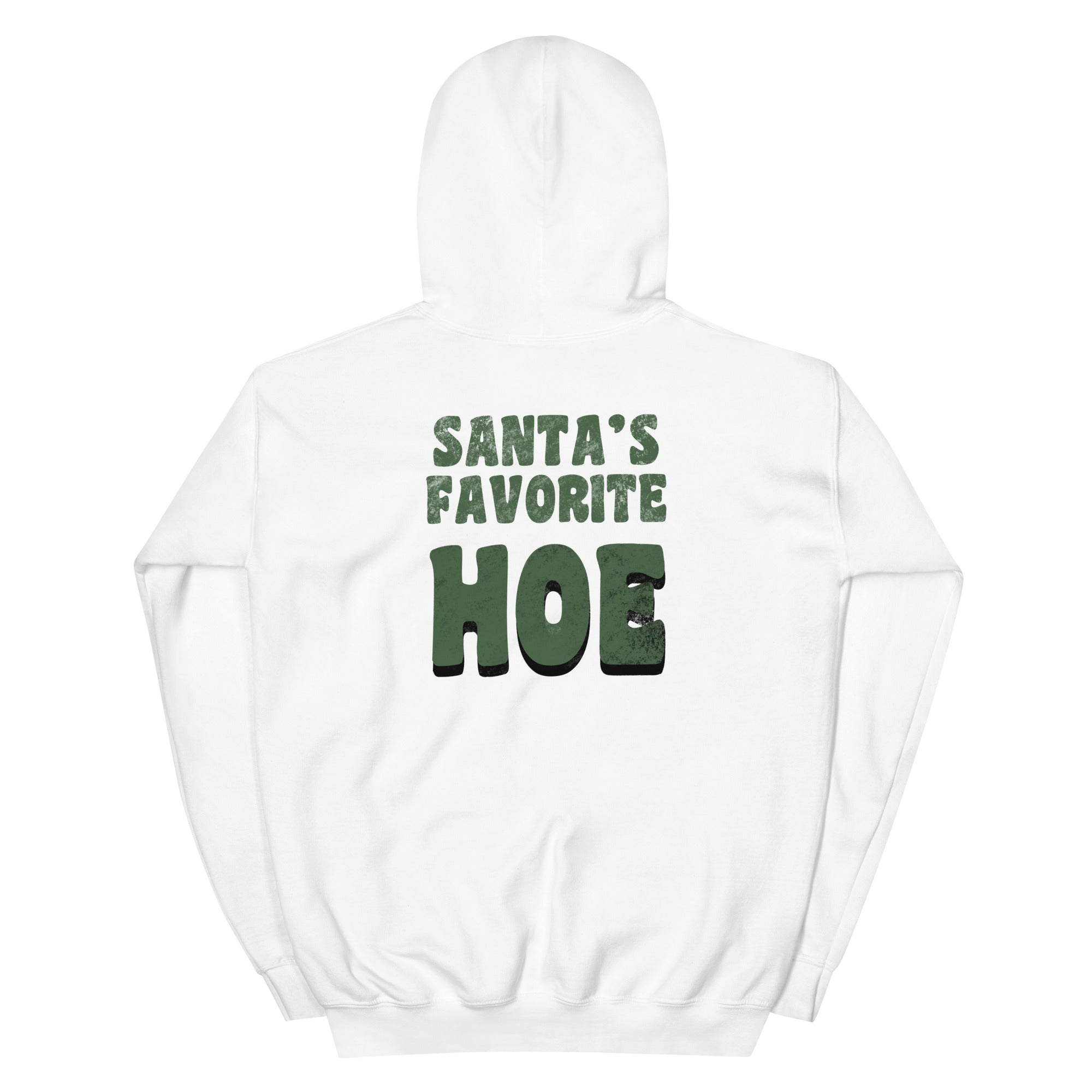 Santa's Favorite Hoe | Unisex Hoodie | Feminist Gamer Christmas Stardew Valley Hoodie Threads & Thistles Inventory White S 