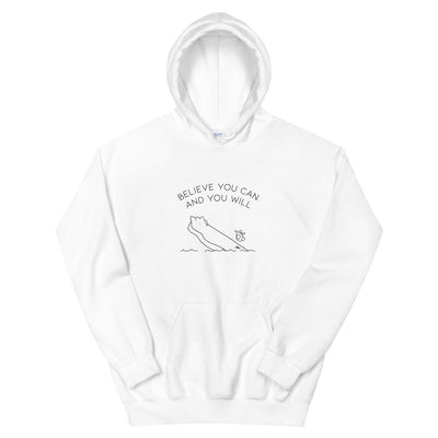 Believe You Can | Unisex Hoodie | Club Penguin Threads and Thistles Inventory White S 