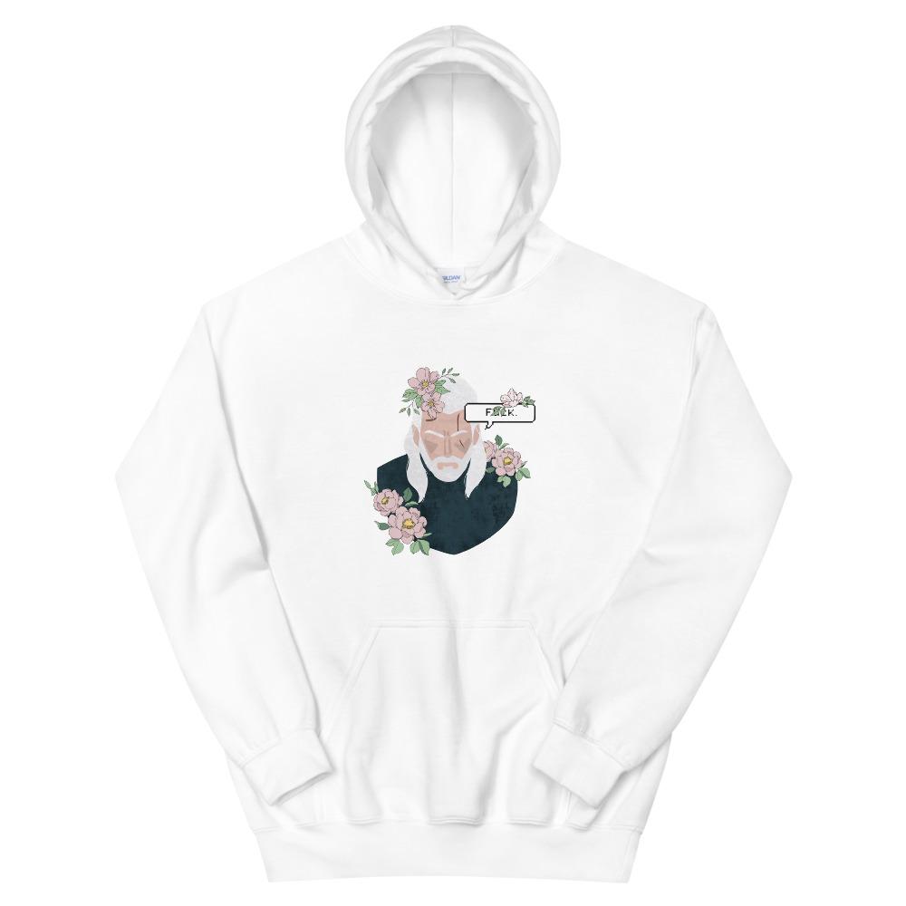 Floral Witcher | Unisex Hoodie | The Witcher Threads and Thistles Inventory White S 