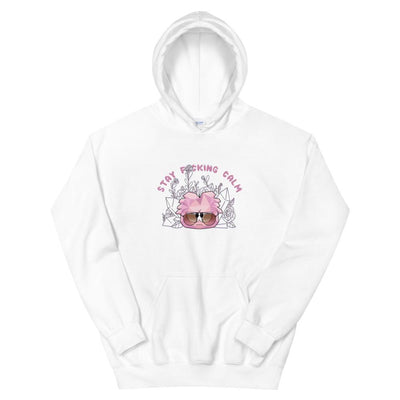 Stay Calm | Unisex Hoodie | Club Penguin Threads and Thistles Inventory White S 