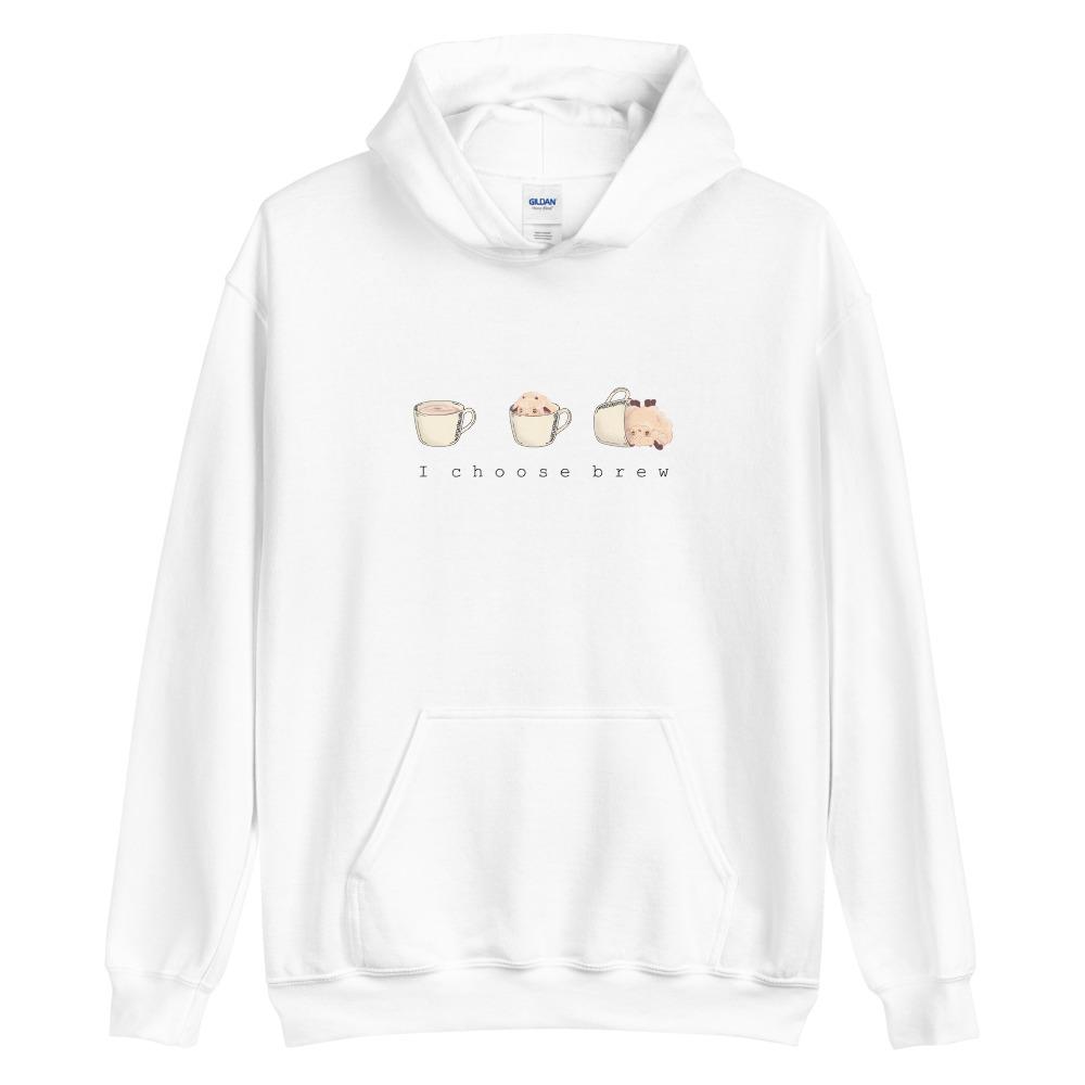 I Choose Brew | Unisex Hoodie | Pokemon Threads and Thistles Inventory White S 