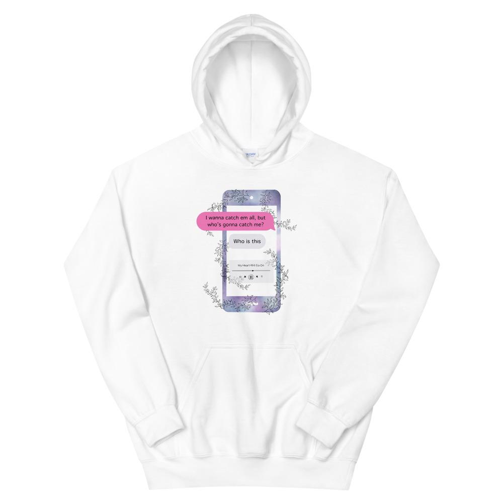 Who's Gonna Catch Me | Unisex Hoodie | Pokemon Threads and Thistles Inventory White S 