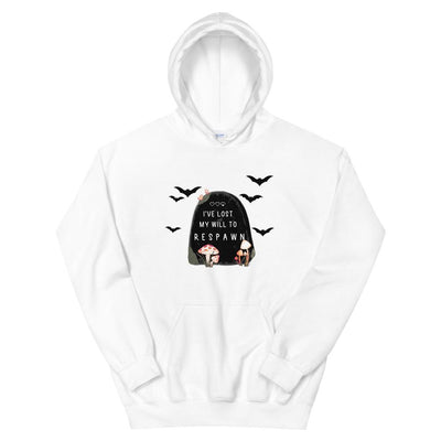 My Will to Respawn| Unisex Hoodie Threads and Thistles Inventory White S 
