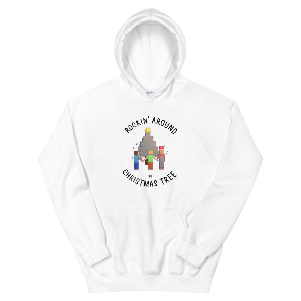 Rockin' Around | Seasonal Unisex Hoodie | Minecraft Threads and Thistles Inventory White S 
