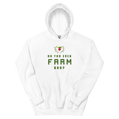 Do You Even Farm, Bro? | Unisex Hoodie | Feminist Gamer Threads and Thistles Inventory White S 