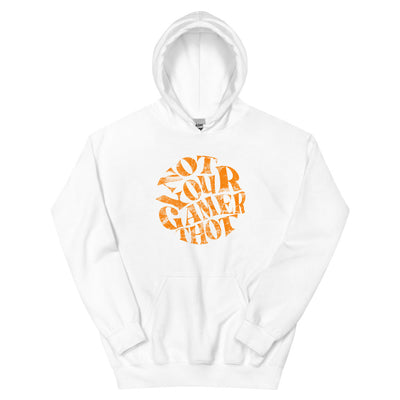 Gamer Thot (distressed design) | Unisex Hoodie | Feminist Gamer Threads and Thistles Inventory White S 