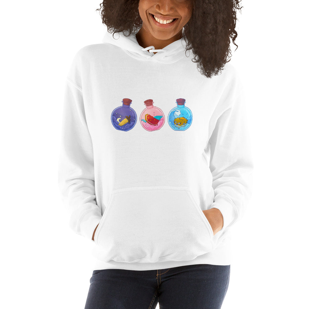 Potion Bottles | Unisex Hoodie | Minecraft Threads and Thistles Inventory 