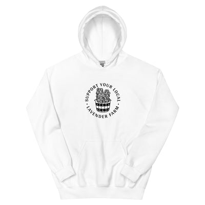 Lavender Farm | Unisex Hoodie | Animal Crossing Threads and Thistles Inventory White S 