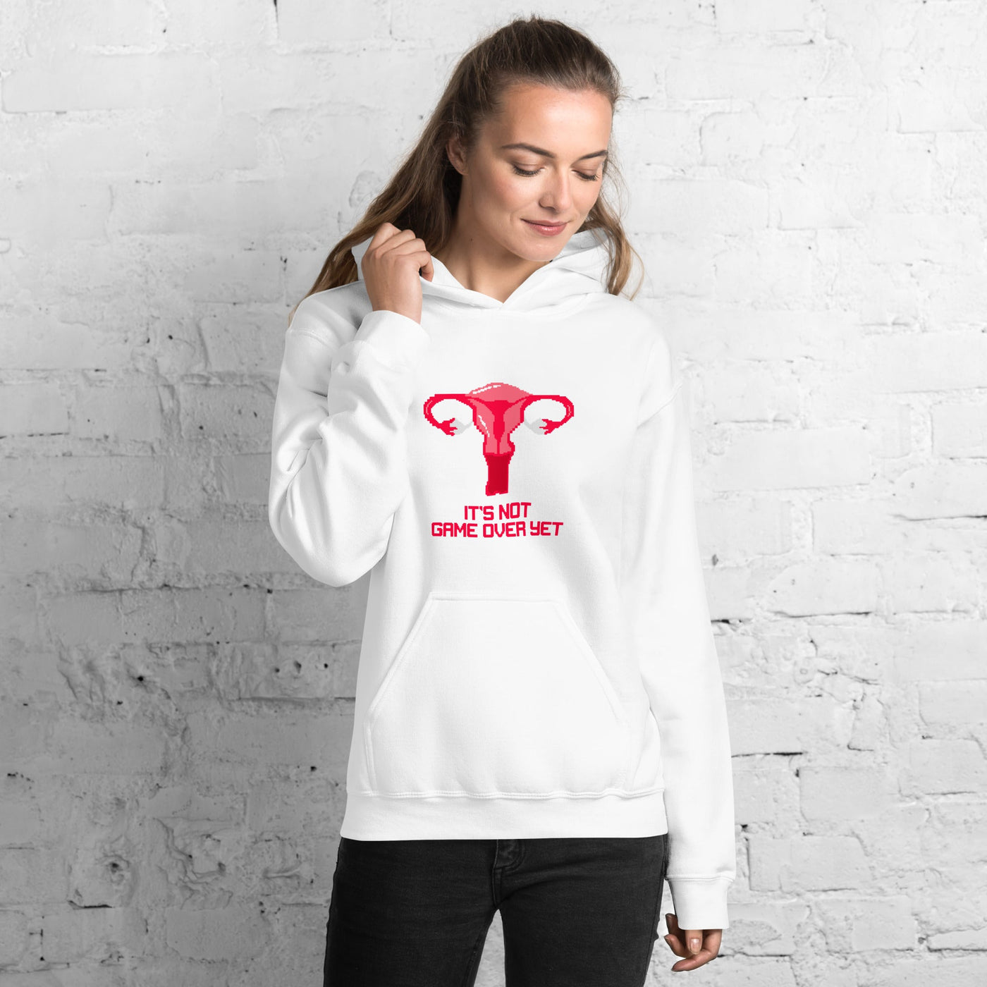 It's Not Game Over Yet | Unisex Hoodie | Feminist Gamer Threads and Thistles Inventory 