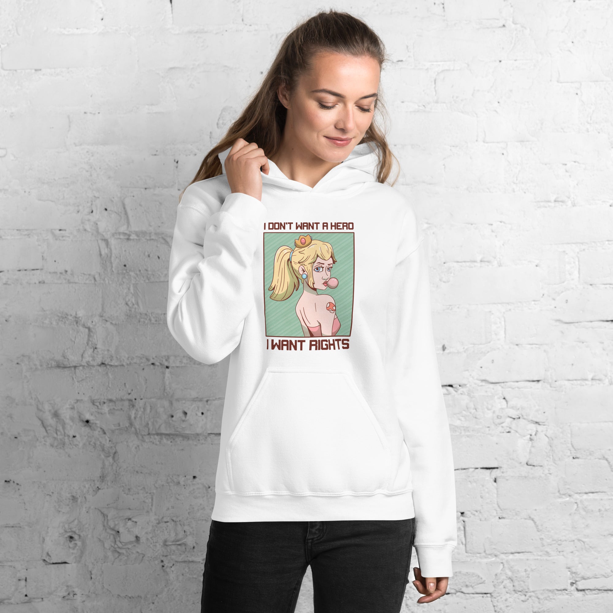 I Want Rights | Unisex Hoodie | Feminist Gamer Threads and Thistles Inventory 